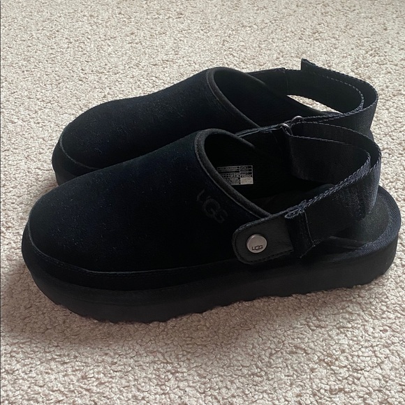 New In Box UGG Black Goldencoast Clog Size 8M Woman Size 9 - Picture 2 of 9